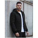 Atraktívna prešívaná pánska bunda čiernej farby - XXL