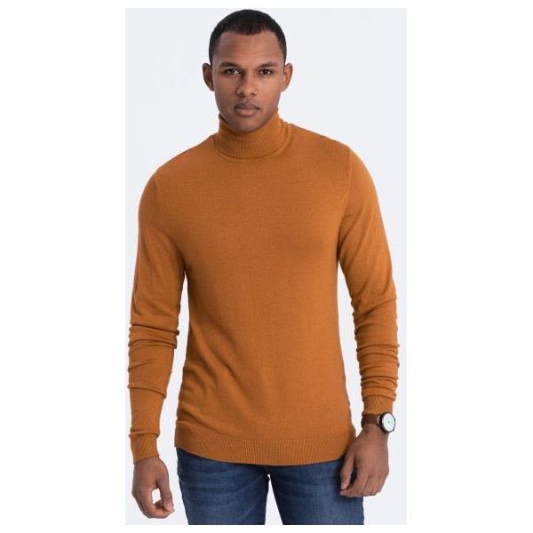 Atraktívny kamelový rolák V8 SWTN-0101 - XXL