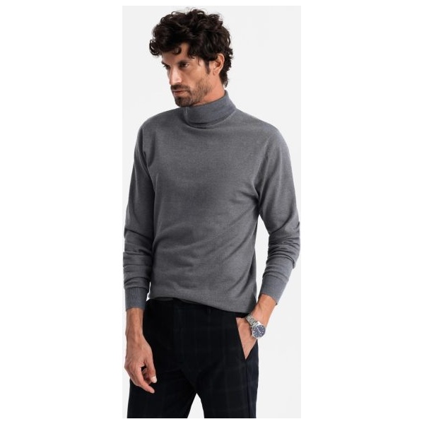 Atraktívny šedý rolák V2 SWTN-0101 - XXL