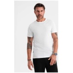 Basic biele bavlnené tričko s okrúhlym výstrihom V4 TSBS-0236 - XL