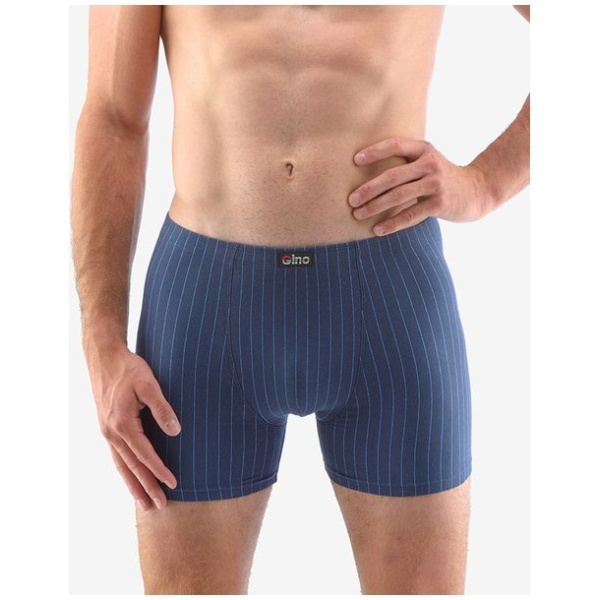 Bavlnené modré boxerky s dlhšou nohavičkou - XXL/3XL