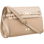 Béžová dámska crossbody kabelka Peterson so zapínaním na zips a magnet