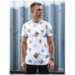 Biele tričko s trendy letnou potlačou - XXL