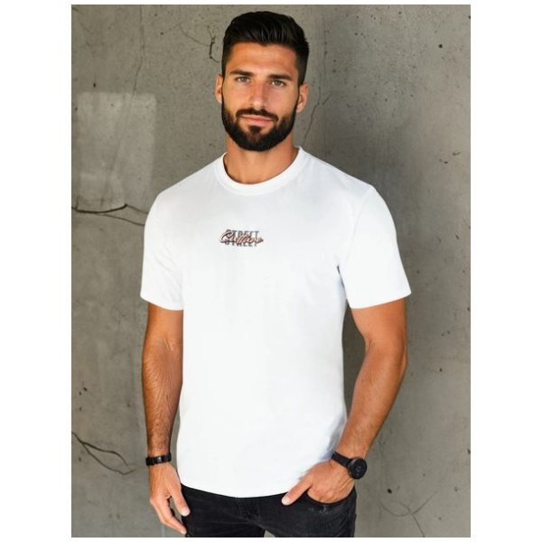 Biele tričko s trendy nápisom - M