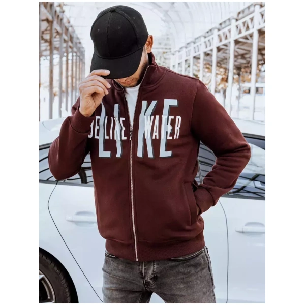 Bordová mikina v trendy prevedení