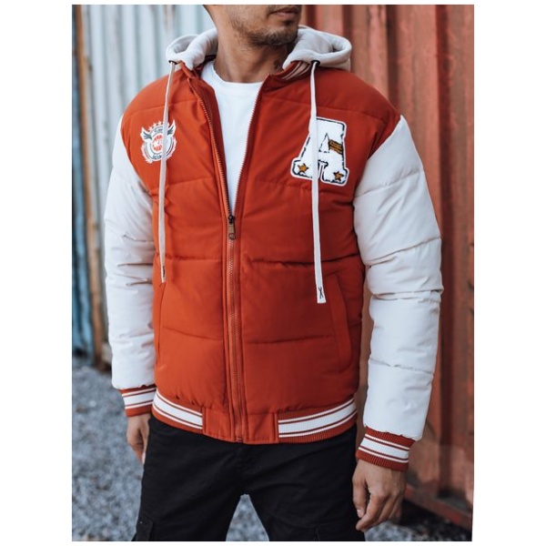 Červená prešívaná bomber bunda - XXL/54