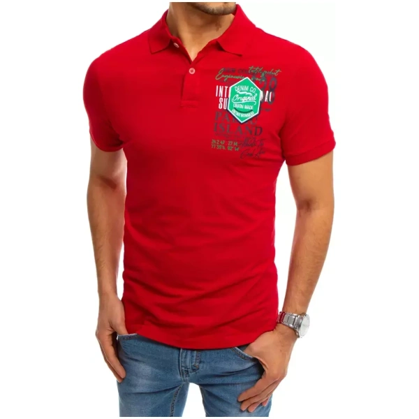 Červené pánske POLO tričko.