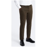 Chinos olivové nohavice klasického strihu s jemnou textúrou V4 PACP-0190 - L