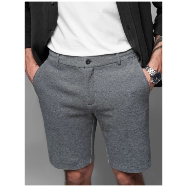 Čierne chino pánske kraťasy V2 SRCS-0149 - L