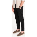 Čierne chinos nohavice s ozdobným pásom V1 PACP-0118 - S