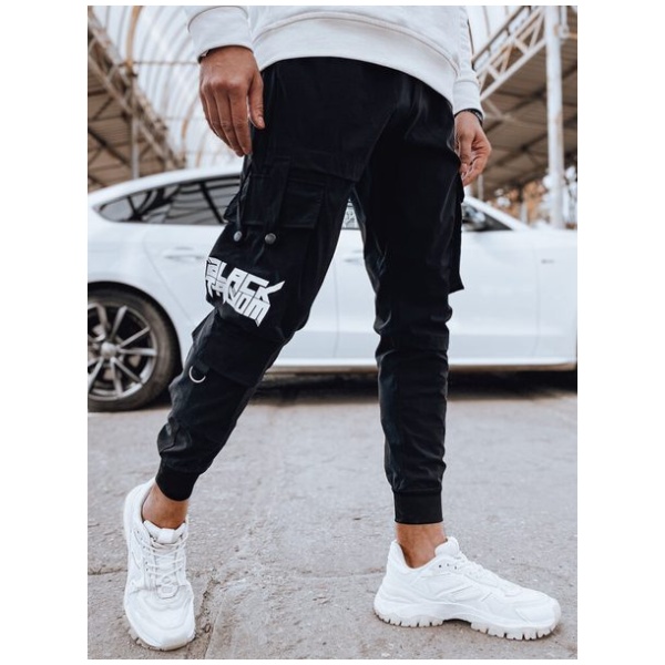 Čierne pánske kapsáčové joggery - XXL