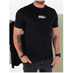 Čierne tričko s trendy nápisom - M