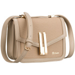 Dámska béžová crossbody kabelka Peterson s magnetickým klipsom a nastaviteľným popruhom
