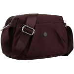 Dámska bordová crossbody kabelka z polyesteru so širokým popruhom