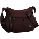Dámska bordová mestská crossbody kabelka z polyesteru