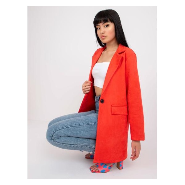 Dámska bunda z eko-semišu elegantná IRMINA coral
