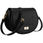 Dámska čierna crossbody kabelka z eko kože PETERSON