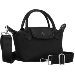 Dámska čierna crossbody kabelka z polyesteru so širokým popruhom