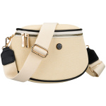 Dámska crossbody kabelka ecru s čiernymi prvkami – moderný dizajn