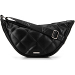 Dámska crossbody v geometrickom prešívaní čierno-strieborná 100-4Y-422-1S
