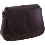 Dámska kožená crossbody kabelka čierna 250706