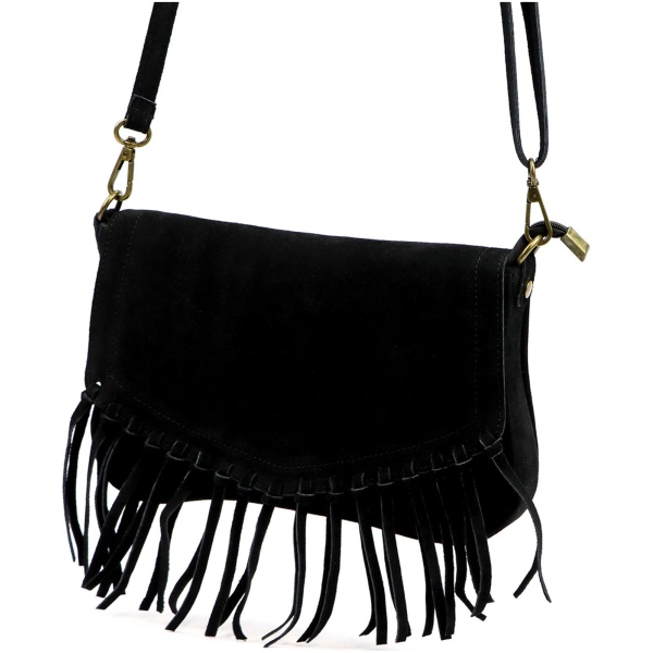 Dámska kožená crossbody kabelka z prírodnej brúsenej kože Luka 25-086