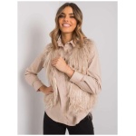 Dámska kožušinová vesta Moncalieri OCH BELLA beige
