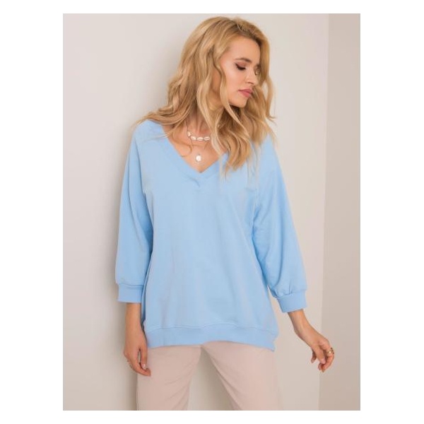 Dámska mikina Sally RUE PARIS light blue