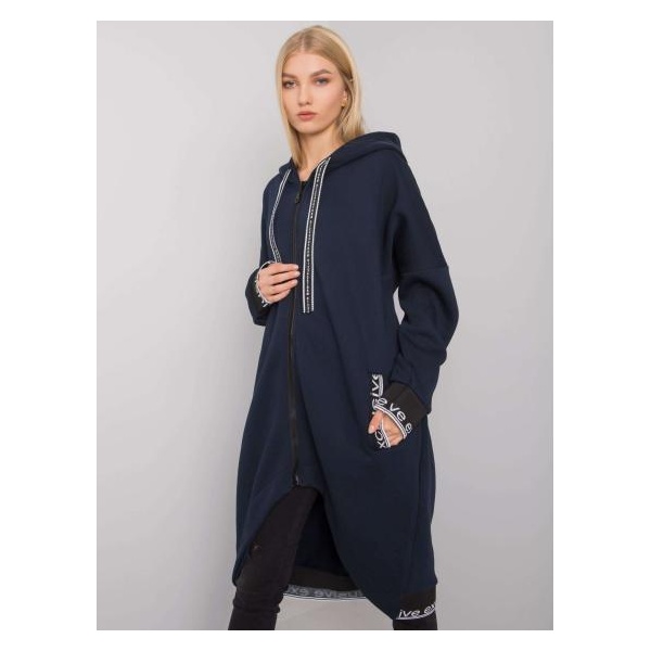 Dámska mikina na zips s kapucňou MAYAR navy blue