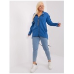 Dámska mikina plus size tmavomodrá