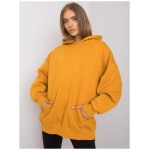 Dámska mikina s kapucňou MICHELE dark yellow