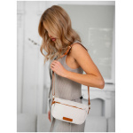 Dámska nylonová crossbody kabelka v hnedo-béžovom farebnom prevedení – Peterson
