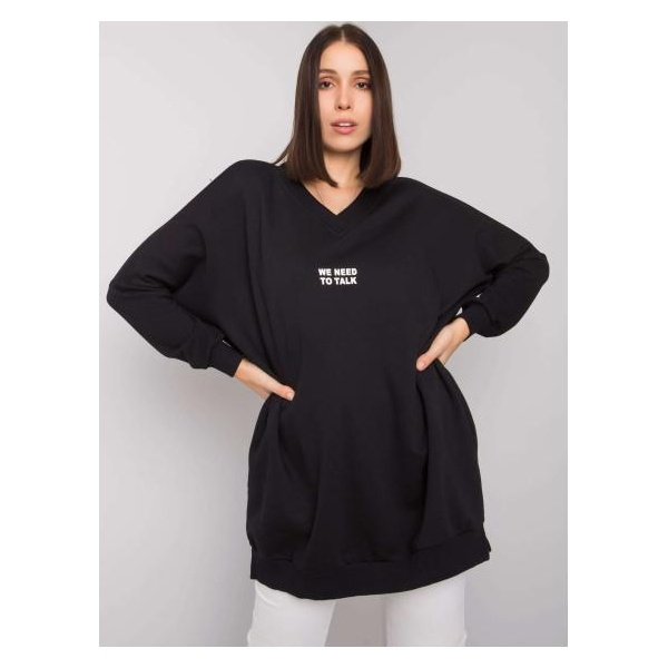 Dámska plus size bavlnená tunika RAELLLA black
