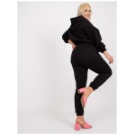 Dámska súprava plus size TYRA čierna s kapucňou