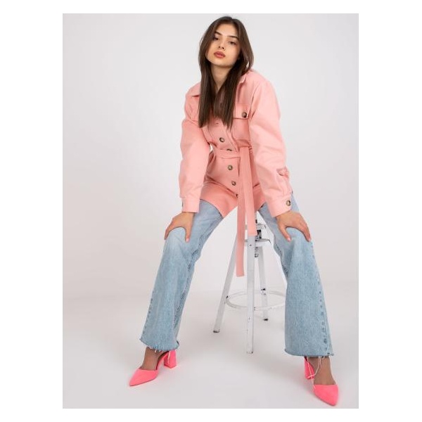 Dámske dlhé tričko s opaskom OLESIA pink