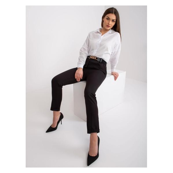 Dámske elegantné nohavice s opaskom SEVILLE black
