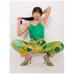 Dámske nohavice QUIRR zeleno-žlté