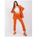 Dámske nohavice s vysokým pásom HIDALGO Dark Orange