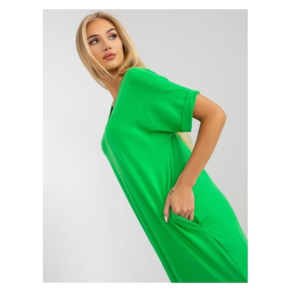 Dámske oversize vreckové šaty OCH BELLA zelené