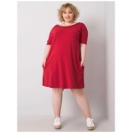Dámske plus size šaty BELLAMY burgundy