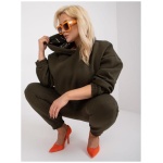 Dámske plus size tepláky s nohavicami WEB khaki