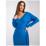 Dámske šaty Dolce s pruhovaným výstrihom RUE PARIS dark blue