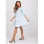 Dámske šaty po kolená SUBLEVEL light blue