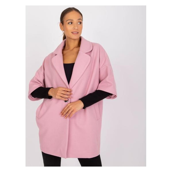 Dámsky kabát s jedným gombíkom Aliz RUE PARIS Light Pink