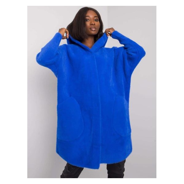 Dámsky kabát z alpaky CAROLYN cobalt blue