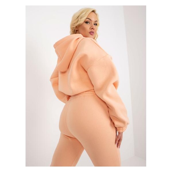 Dámsky komplet plus size basic s blúzkou SEVERIN broskyňový