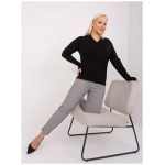 Dámsky pletený sveter plus size TEB čierny