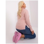 Dámsky plus size sveter NEU svetloružový