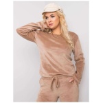 Dámsky plus size velúrový set JEANNE beige