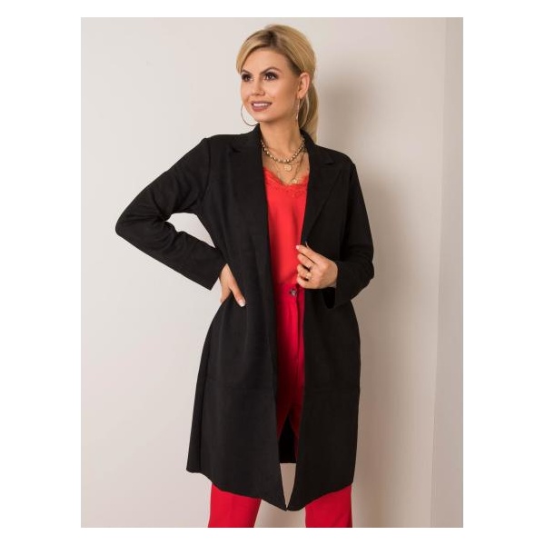 Dámsky semišový kabát Sellina STITCH & SOUL Black